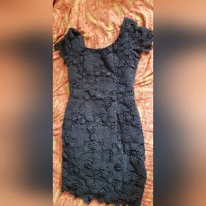 Lilly Pulitzer Navy Floral Lace Mini Dress